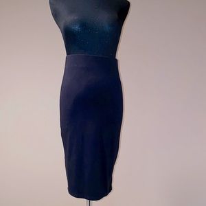 Charlotte Russe Black Midi High Waist Pencil Skirt